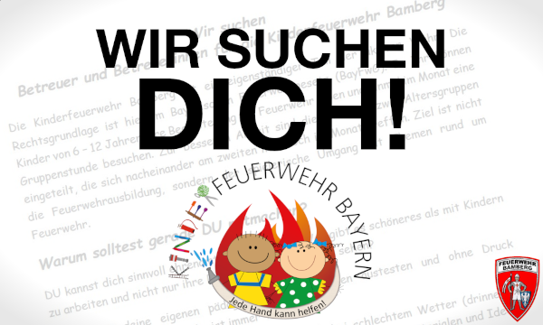 Die Kinderfeuerwehr sucht Unterstützung!